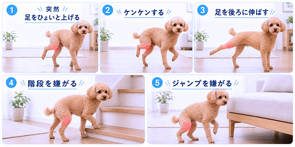 膝蓋骨内方脱臼の初期症状
